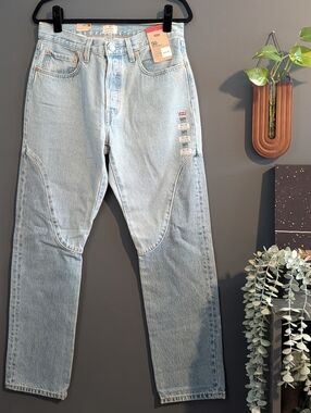 NWT Levi’s 501 Western Chaps High Rise Straight Jeans 30x30